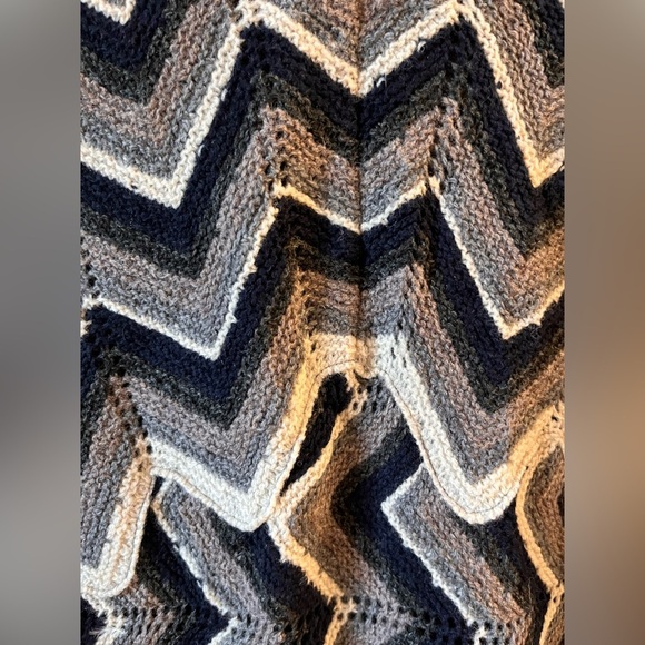 Free People Wool-Blend Chevron Patterned Black and Gray Dress - XS - Picture 13 of 13